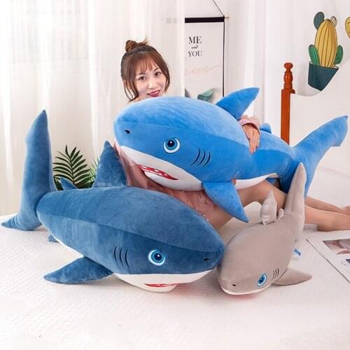 New Hot Giant Shark Plush Toy Soft Stuffed Speelgoed Animal Reading Pillow for Birthday Gifts Cushion Doll Gift For Children