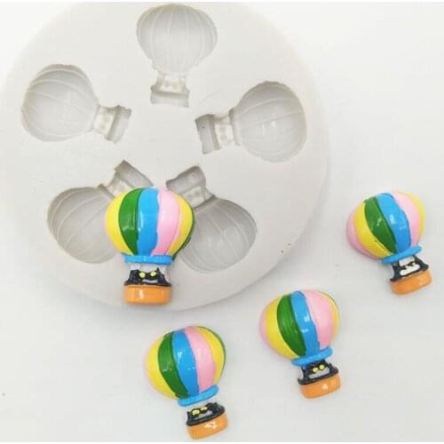 Cake Tools fire hot-air balloon silicone mold Decorating Cupcake decorating Gumpaste fondant tool mould