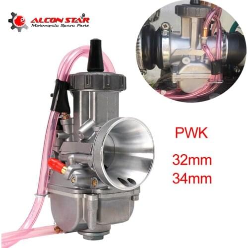 Alconstar- Motorcycle Motocross Dit Pit Bike PWK Carburetor with Power Jet 28mm 30mm 32mm 34mm for Mikuni Koso Keihin Racing