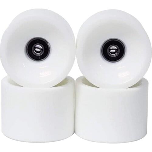 Set of 4 Wheels 70mm 78A Offset Hub Solid Longboard Wheels with ABEC 9 Black Bearing Riding Longboarding Wheels