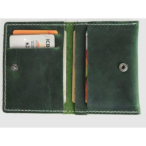 Handmade Genuine Leather Credit Card Wallet Designer Hasp Car Holder Drivers License Case To Protect Credit Cards