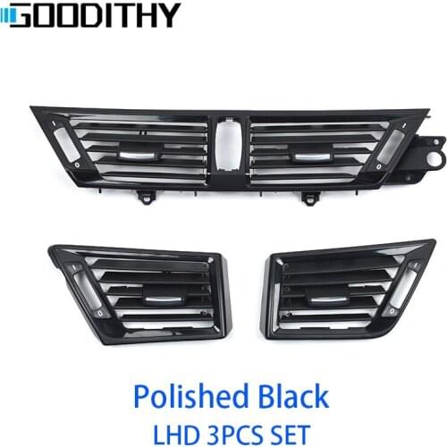 LHD Left Hand Drive Polished Black Car Dashboard Air Conditioner Vent Grille Pannel ForBMW X1 E84 2010-2016