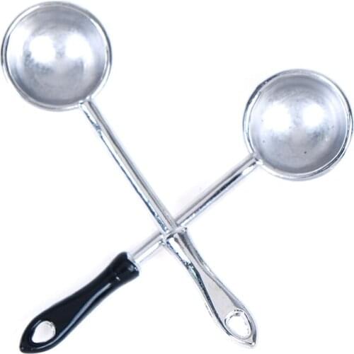 2Pcs Miniature Accessories Mini Shovel Soup Spoon Mini Stir Fry Spoon Cooking Spoon 1/12 Dollhouse Kichen Toys New