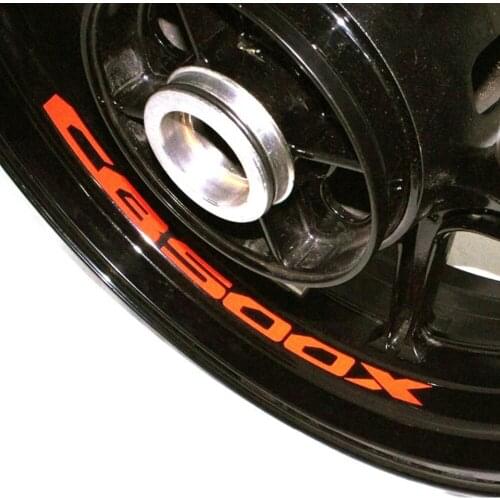 A set of 8pcs For HONDA CB500X CB500 X CB 500X 8 X CUSTOM INNER RIM DECALS WHEEL Reflective STICKERS STRIPES