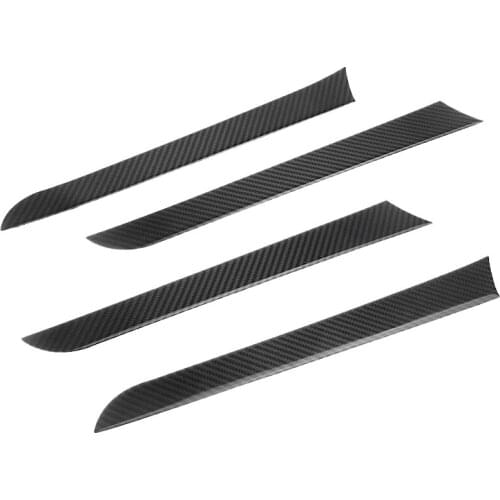 Carbon Fiber Car Window Door Panel Trim Cover For- A4 B8 A5 2010 2011 2012 2013 2014 2015 2016