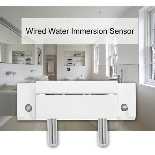 Wired Water Immersion Sensor Water Level Overflow Alarm Leak Detector Switch Probe for Home House Security Alarm System