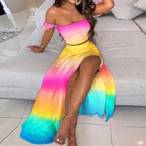 Retro Sexy Dress 2021 Summer Street Hipster Slim French Bohemian Print Mid-Length Party Mature Tube Top Suit Dress