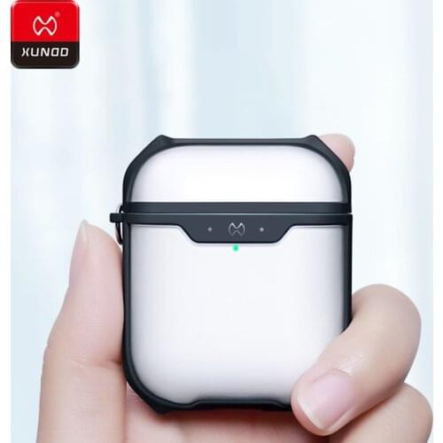 Luxury Earphone Bag For Apple AirPods 2 Cover Airbags Bumper Transparent Case Hook for For Airpods Headphone Waterproof Cases