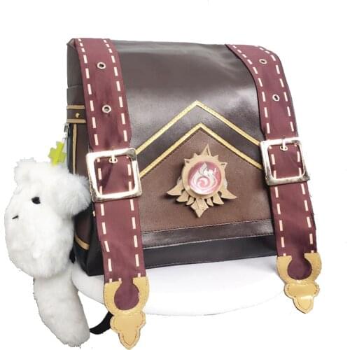Game Genshin Impact Klee Spark Knight Backpack Shoulder Bag Cosplay Prop Backpacks Cute College Style Schoolbag Student Bag