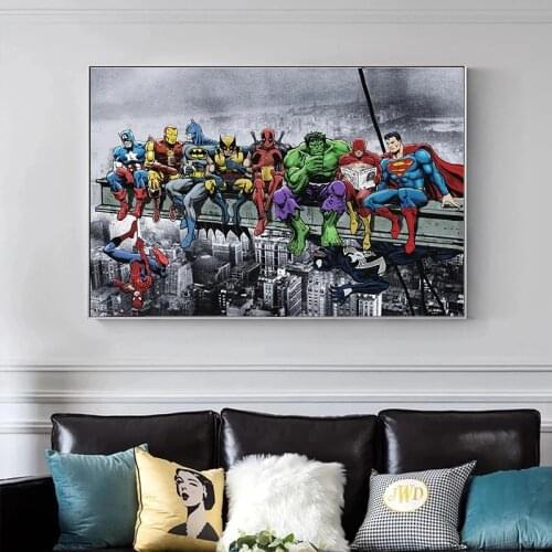Marvel Avengers Superhero Canvas Painting Posters and Prints Wall Art Picture for Living Room Home Decor Cuadros