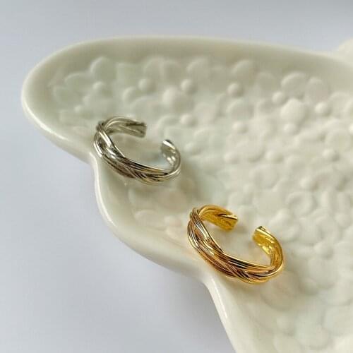 S925 Sterling Silver Womens Ring Simple Irregular Twist Ring Personality Simple Opening Couple Ring Birthday Gift Womens Rings