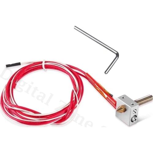 Extruder MK8 Nozzle DIY Hotend Kit Throat Heater 1.75mm/0.4mm Extruder Heater Block For Raprep i3 Anet A2 A8 3D Printer Parts