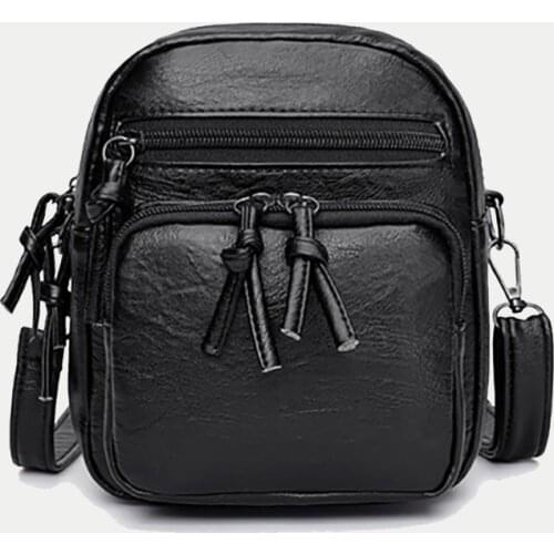 Retro New Small Crossbody Handbag for Women Vintage PU Leather Shoulder Bag Female Mini Messenger Bag Ladies Phone Purse