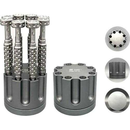 AMAOE M68 Super practical Revolving Screwdriver Tweezers Holder Mobile Phone Repair Tool Storage Box