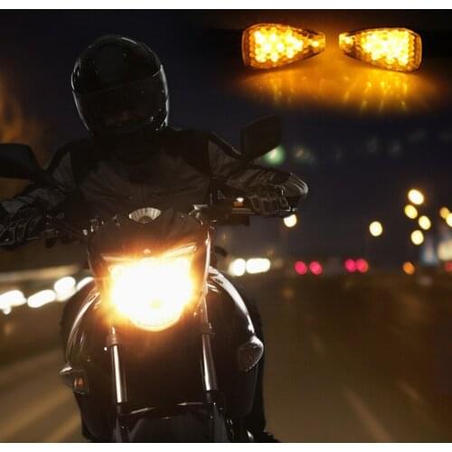 2pcs 12V Universal LED Motorcycle Turn Signals Tail Light Motorcycle Modified Parts LED Turn Signals
