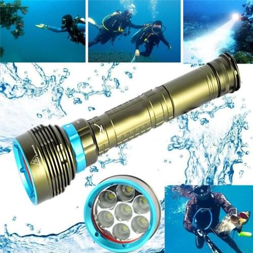 C3 Bicycle Bike Light Underwater 200m 20000LM 7x XM-L2 LED Scuba Diving Flashlight 3X18650/26650 Torch Ultra Bright