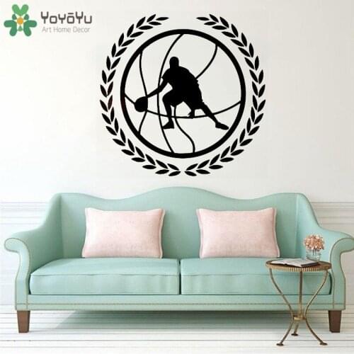 YOYOYU Wall Decal Basketball Gym Poster Removable Vinyl Wall Stickers Wall Mural For Living Room Home Decoration QQ12