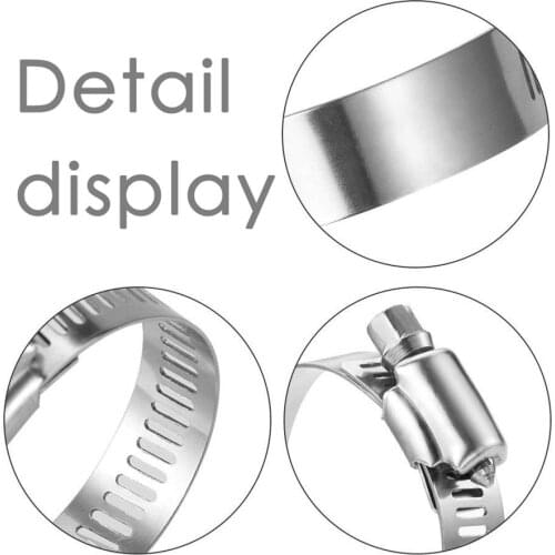 Hose Clamp Stainless Steel Adjustable 13-19mm Range Worm Gear Hose Clamp Water Pipe Clamps A1