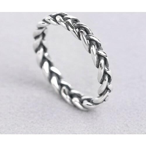 Ethnic Style Retro Vintage Silver Color Weaving Rings For Women Punk Adjustable Rings Girls Finger Jewelry Party Gifts