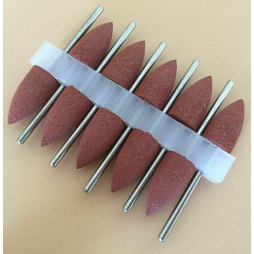 10x Dental SILICONE Rubber Polishers Diamond Polishing Burs 2.35mm Brown 1020mm