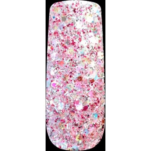 3D Glitter Reflective Nail Powder Sequined Purple Pink Nails Art Mix Powder Dust Cute Style Design 267