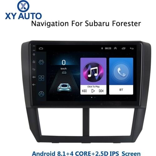 9inch 2.5D IPS Tempered HD multi-touch screen Android 8.1 NAVI for Subaru Forester 2008-2012 with Bluetooth USB WIFI support SWC