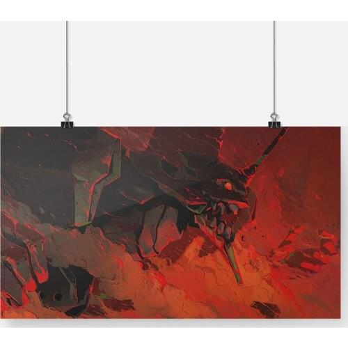 Unit-01 Anime Poster Framed Wooden Frame Canvas Painting Wall Art Decor Living Room Bedroom Study Home Decoration Prints