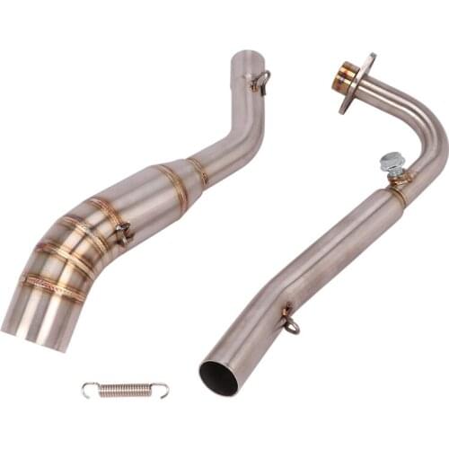 Slip On Motorcycle Exhaust Front Link Pipe Head Tube Stainless Steel Exhaust System For Kawasaki Z125 Until 2018
