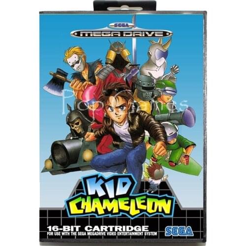 Kid Chameleon 2 with Box for 16 bit Sega MD Game Card for Mega Drive for Genesis Video Console