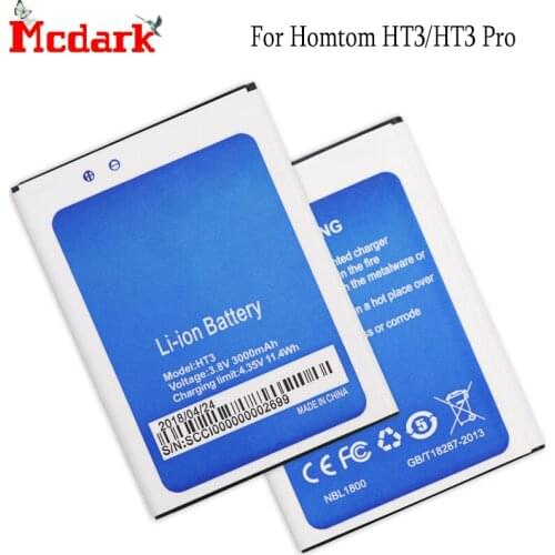 For HOMTOM HT3 Battery for HOMTOM HT3 Pro Batterie Bateria ACCU AKKU 3000mAh