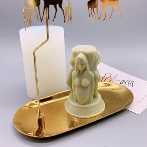 Old Women Candle Mold European and American Classical Characters Scented Candle Material Mold Home Decoration