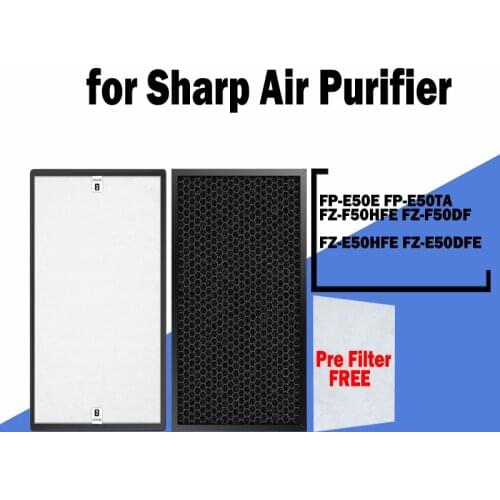 FZ-E50HFE FZ-E50DFE Air Purifier Filter Replacement H13 Heap Carbon Filter for Sharp Purifier FP-E50E FP-E50TA Spare Parts