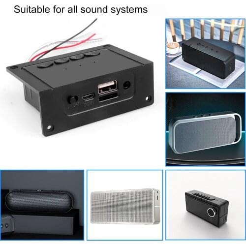 Handsfree 5.0 Bluetooth MP3 WMA Decoder Board Car Audio Receiver Kit USB TF LINE IN FM Call Module for Speaker 10W Amplifier