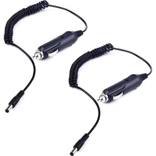 2pcs Baofeng Walkie Talkie Car Charger Cable For Baofeng UV-5R UV-9R UV-XR Baofeng uv 82 Accessories Base Slot Portable Radio
