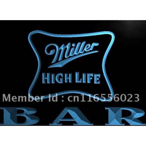 LA436- BAR Miller High Life Beer LED Neon Light Sign home decor crafts