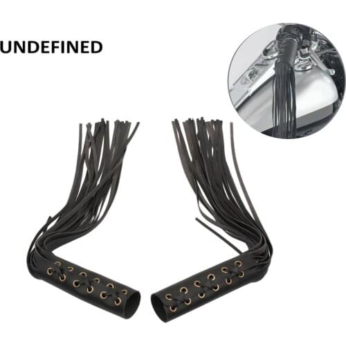 7/8" Motorcycle Grips Cover Leather Fringed Hand Grip 25MM Handlebar Grips for Indian Roadmaster Custom Moto chief vintage