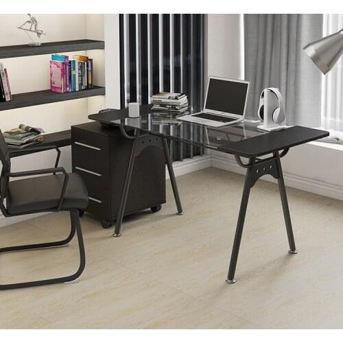 Desktop computer desk. A single desk. Toughened glass desk
