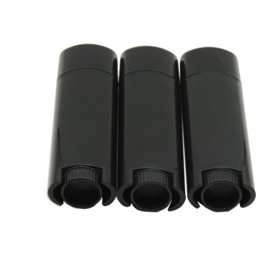 Wholesale Oval Shape 4.5g Lipbalm Tube Packing Bottle Contaienr Twist Empty Lipstick Tube In Black Color