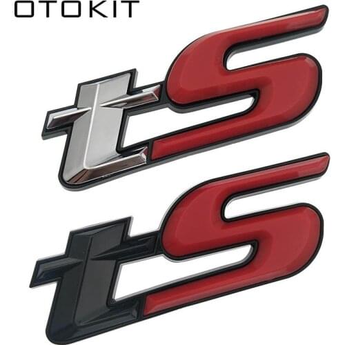 Plastic 3D TS Logo Emblem Badge Car Sticker Styling Chrome Glossy Car Decal for Subaru Forester BRZ WRX STI Car Decoration