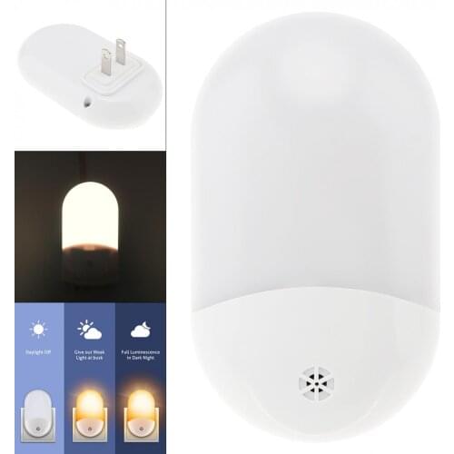 Plug-in LED Night Light with Smart Dusk to Dawn Sensor Automatic Dimming Britness Wall Light for Bedroom Bathroom Stairs Hallway
