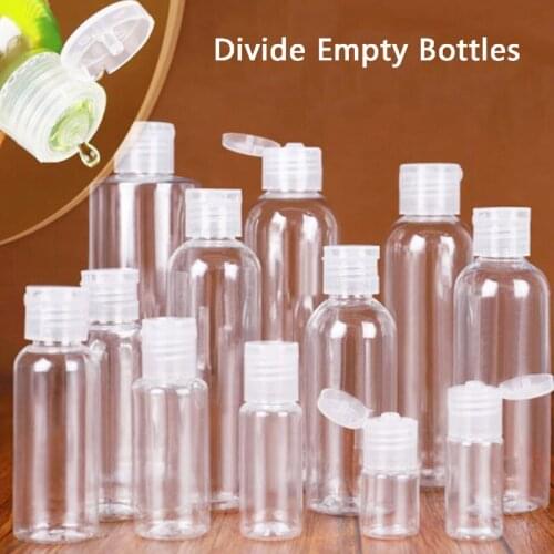 1Pc 5ml-200ml More Capacity Plastic Transparent Bottle Butterfly Cap Makeup Sub-bottling