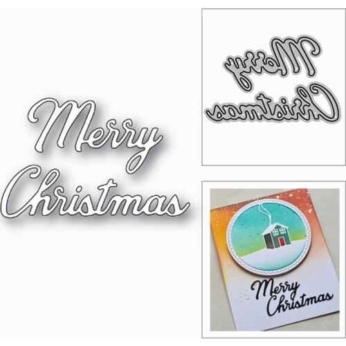 Merry Christmas 2020 New Art Words Metal Cutting Dies for DIY Scrapbooking and Card Making Decorative Embossing Craft No Stamps