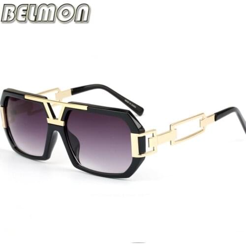 BELMON Fashion Sunglasses Men Women 2018 Luxury Brand Designer Sun Glasses For Male Ladies Gradient UV400 Retro Oculos RS164