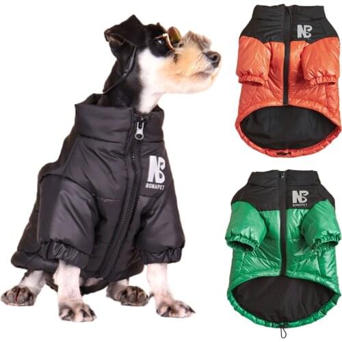 Warm Winter Dog Clothes Outfits Two-legged Clothing Casual Wear Reflective Pet Jacket French Bulldog Chihuahua Coats Costumes