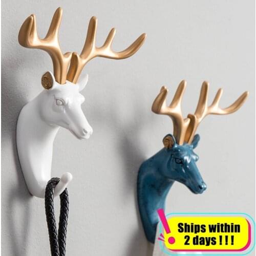 HANGER KEYS CREATIVE AMERICAN HANGING HOOK HOLDER WALL HOME STRONG SEAMLESS STICKING HOOK DECORATIVE HOOK CREATIVE ANIMAL HOOKS