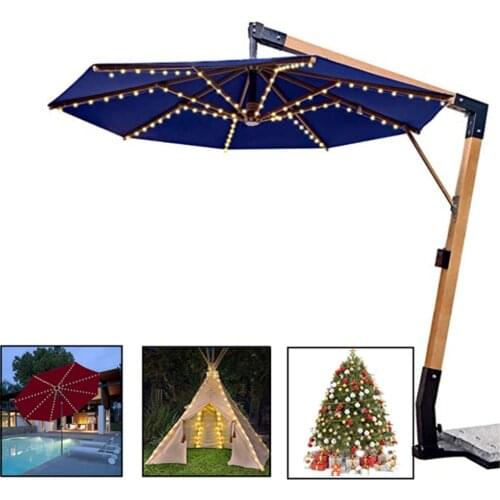 Solar Panel Umbrella 104 LED String Light Christmas Light Outdoor Waterproof IP67 Decorate Terrace House Tent Patry Garden Light