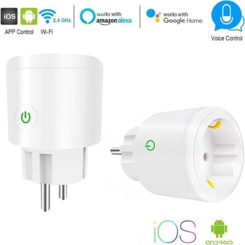 10/1PCS 16A WIFI Wireless Remote Socket Smart Timer Plug Voice Control EU Home Fire Retardant Supports Echo Control