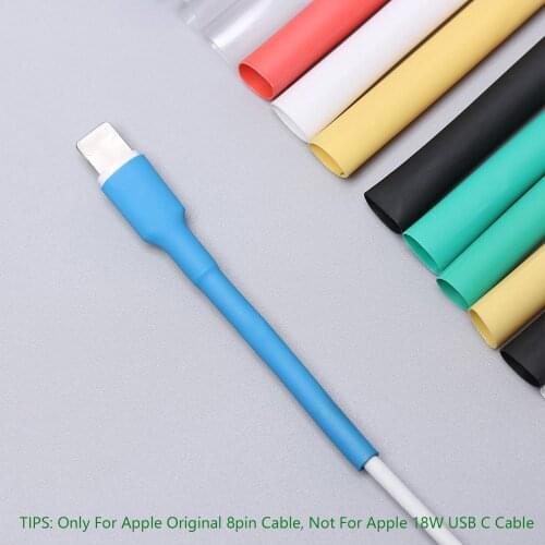 12Pcs Universal USB Cable Protector Heat Shrink Tube Saver Colorful Wire Organizer Charger Cable USB Cord Sleeve Repair Tools