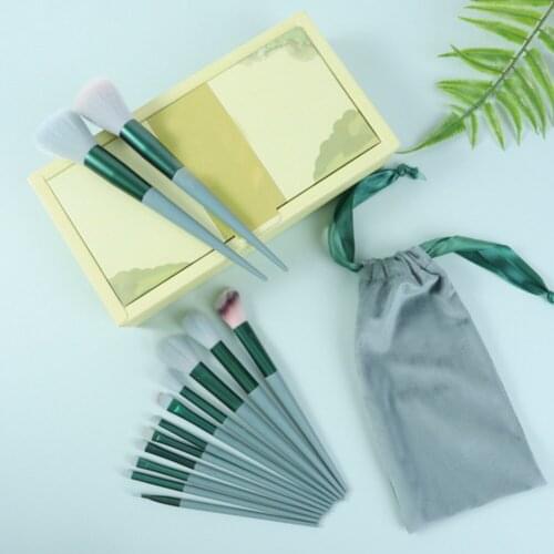 13pcs Powder Cosmetic Tool Highlighter Multifunctional Easy Clean With Storage Bag Face Soft Makeup Brush Set Portable Washable