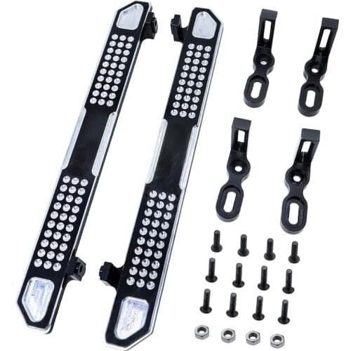 2PCS 1/10 TRX4 Metal Side Plate Pedal Aluminum Footplate for 1:10 RC Rock Crawler Car Traxxas TRX-4 TRX4 Upgrade Parts